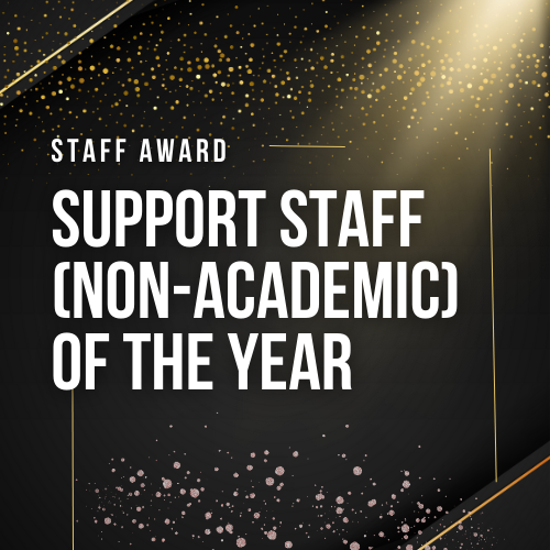 staff award, support staff of the year