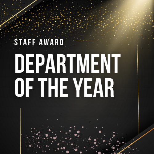 staff award, department of the year
